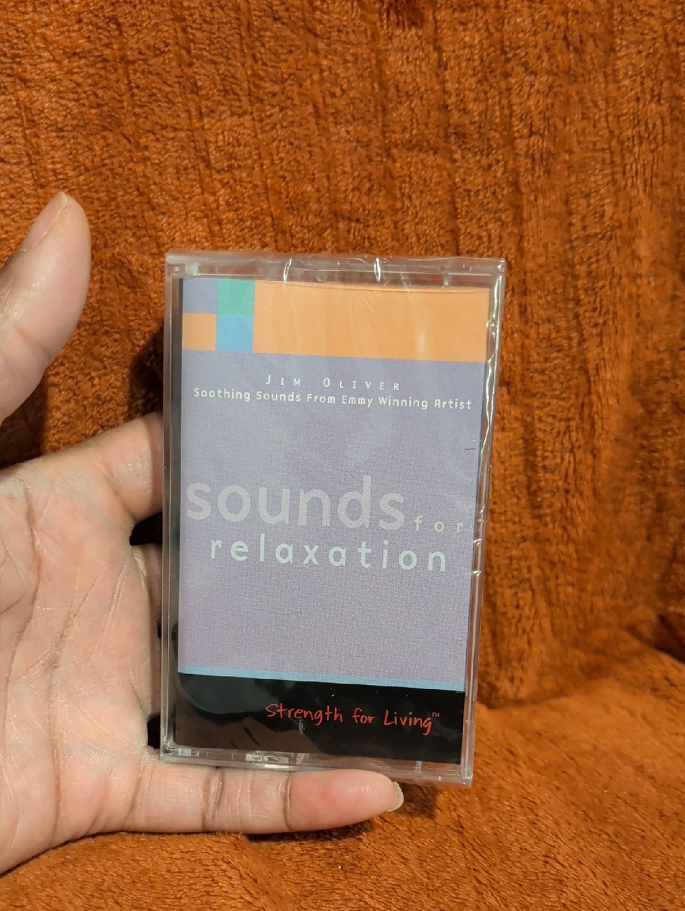 Sounds for Relaxation Cassette Tape by Jim Oliver - Purple & Orange